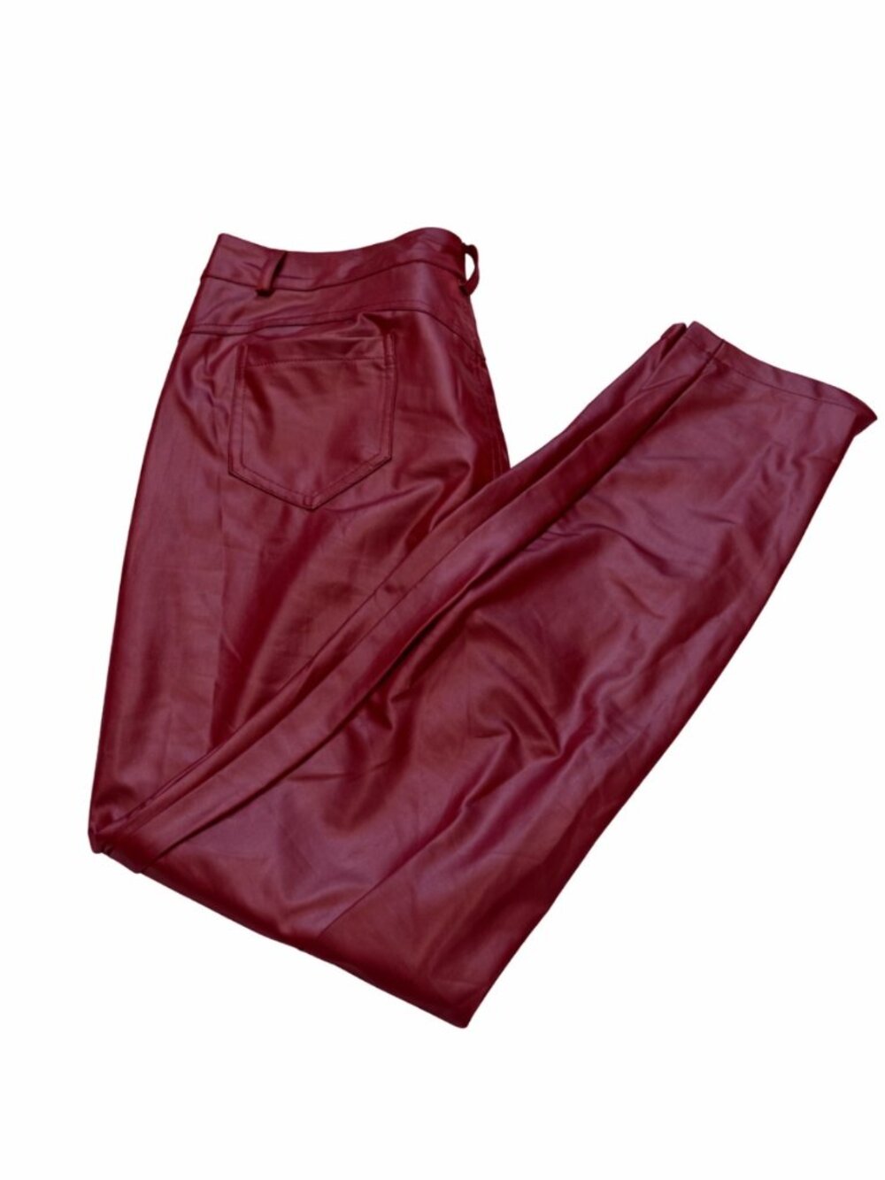 PLEATHER Faux Leather Pants Size XXL No Brand Name Stretchy Curvy 5 Pocket Style